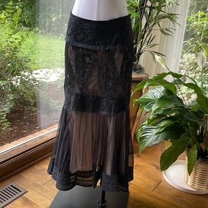 Modern Edgy Black Maxi Skirt